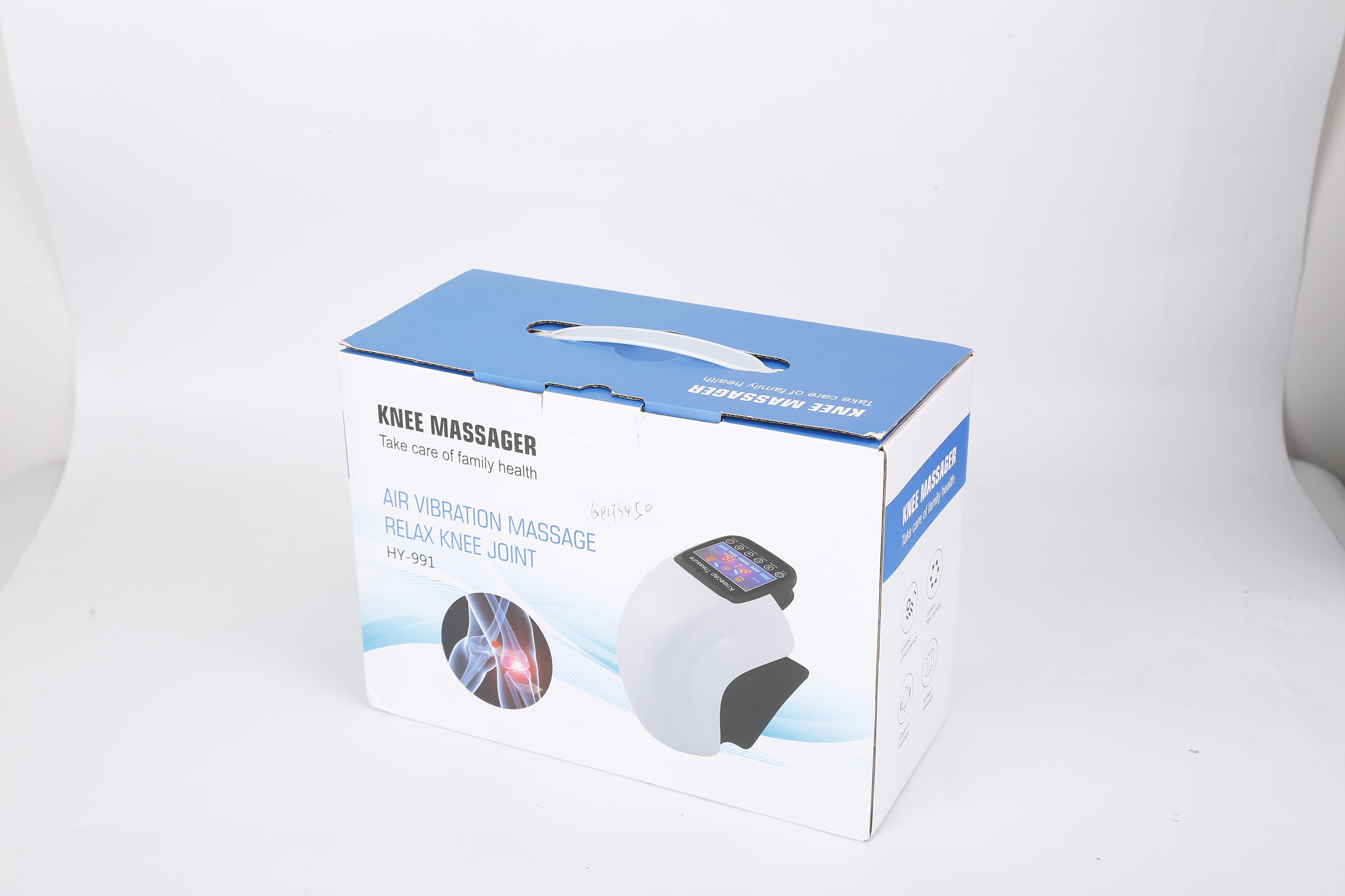 1Pc Electric Rechargeable Knee Massager Infrared Heat Pain Relief Therapy Knee Brace Wrap With Air Pressure Kneading Timer Temperature Adjustment