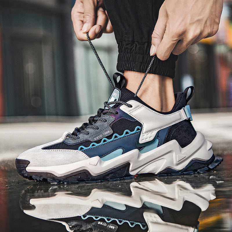 Fashion mesh stitching casual shoes