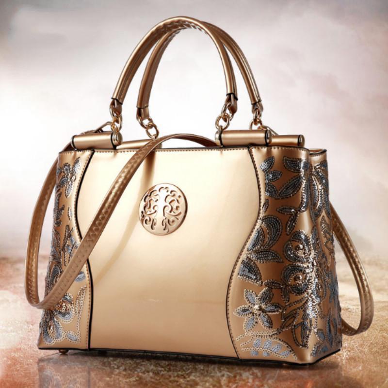 Women's patent leather bag