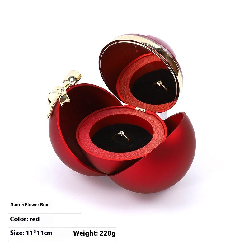 Spherical Bowknot Magnetic Necklace Jewelry Box