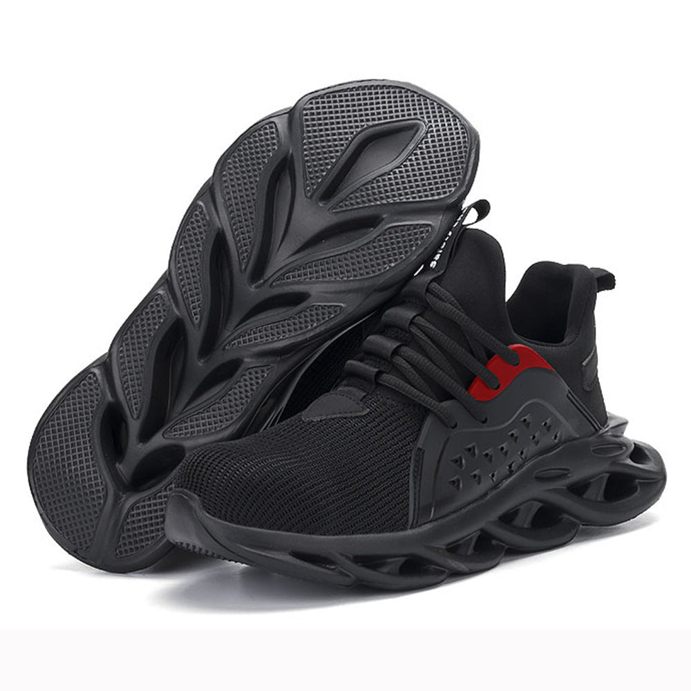 Oversized breathable fly-knit sneakers