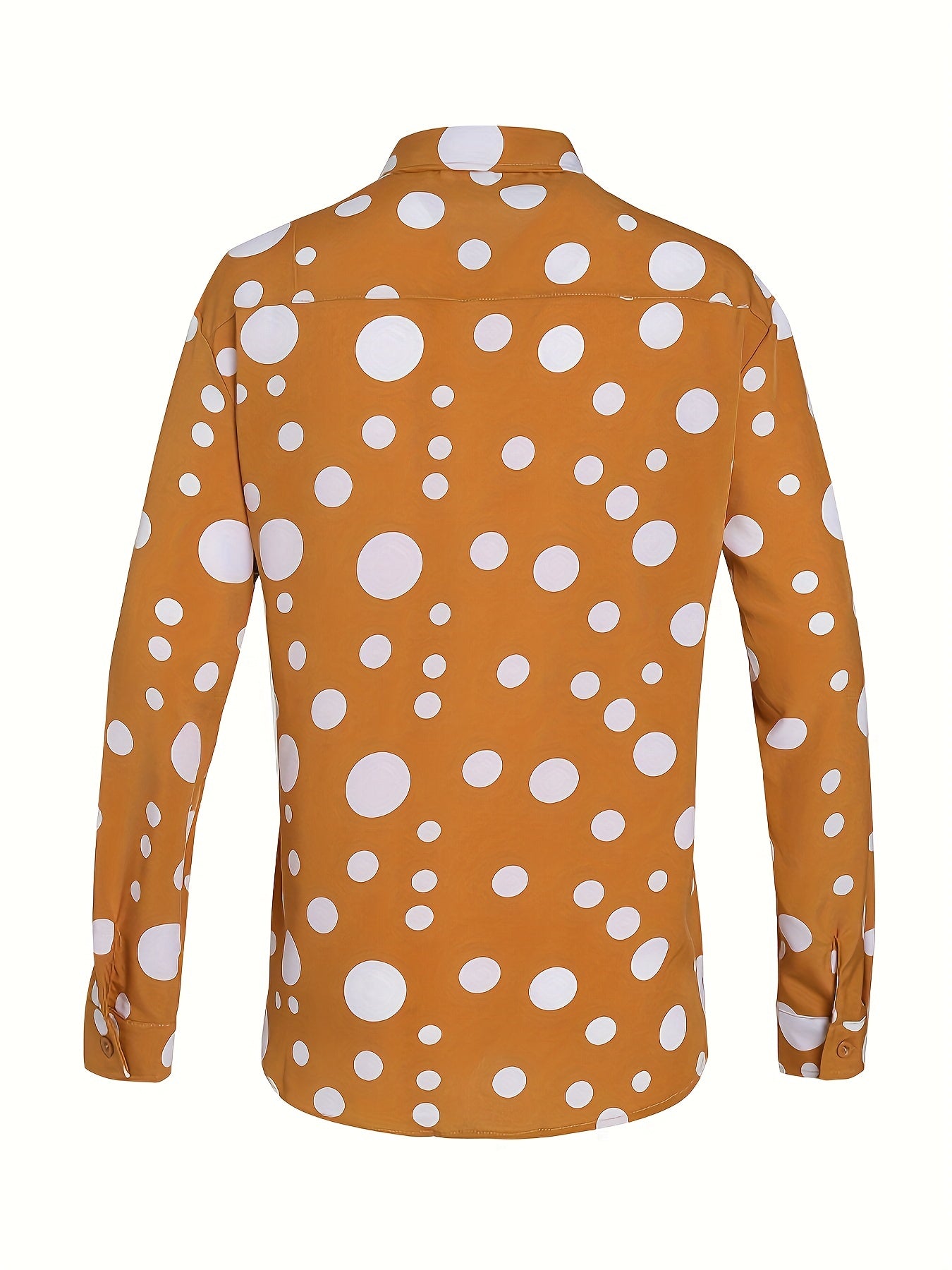 A Casual And Versatile Long-sleeved Shirt With Polka Dot Prints For Teenagers And Men