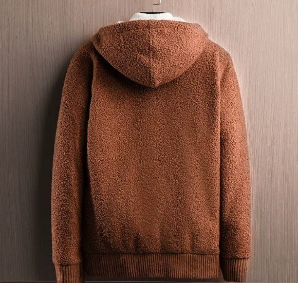 Winter Men's Zipper Hooded Sweater Cardigan