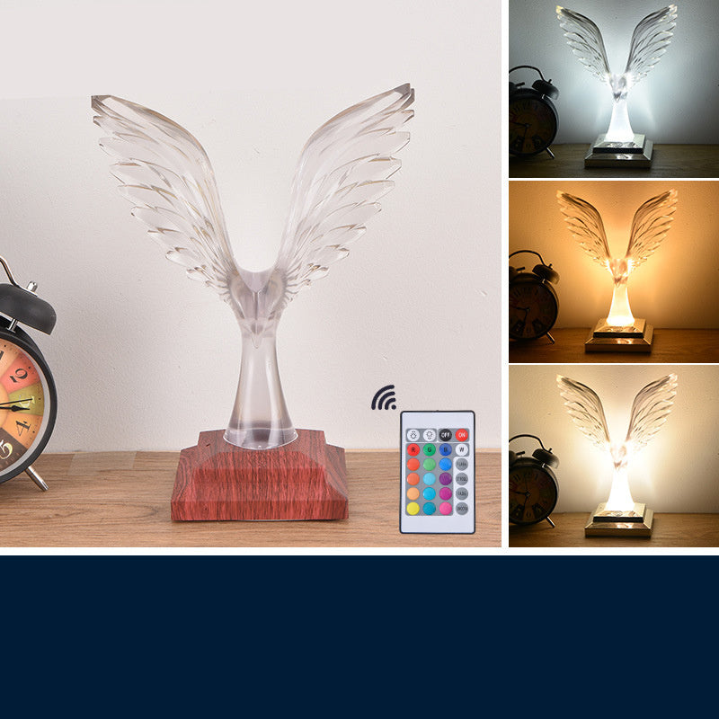 Crystal Eagle Desk Lamp Wireless Charging Touch Ambient Light