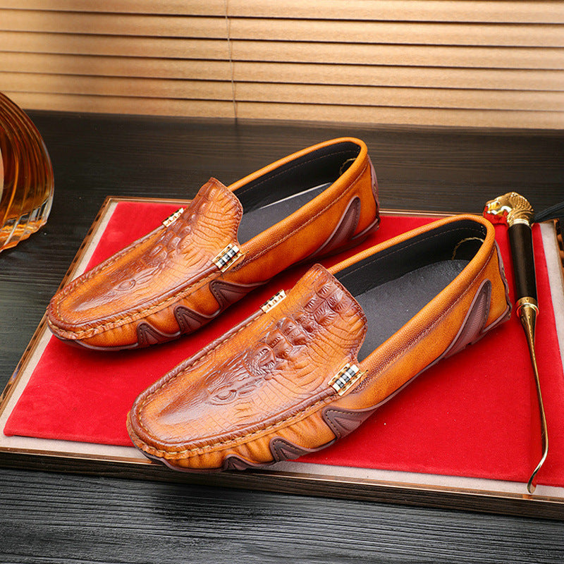 Men's First Layer Cowhide Set Foot New All-match British Casual Shoes