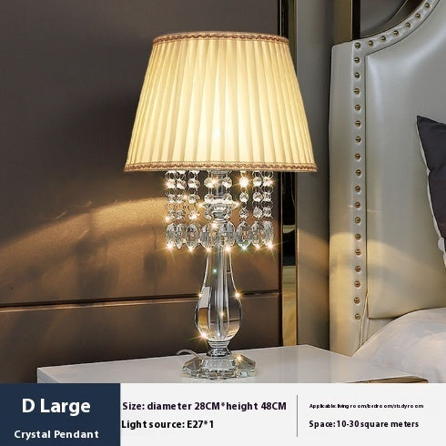 Fashionable Crystal Dimming Remote Control Desk Lamp Lighting
