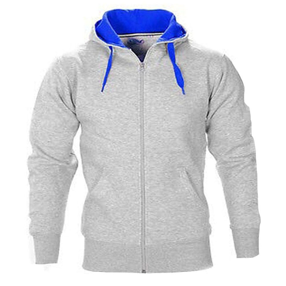 New Men's Casual Sweater Coat Sports Hooded Zipper Shirt