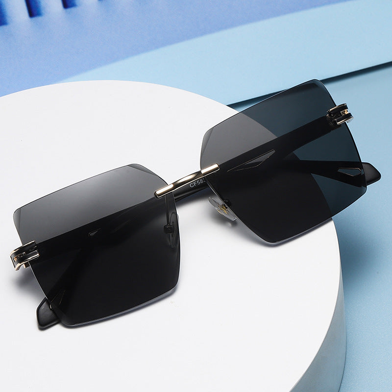 European And American Frameless Trimming Sunglasses Fashion