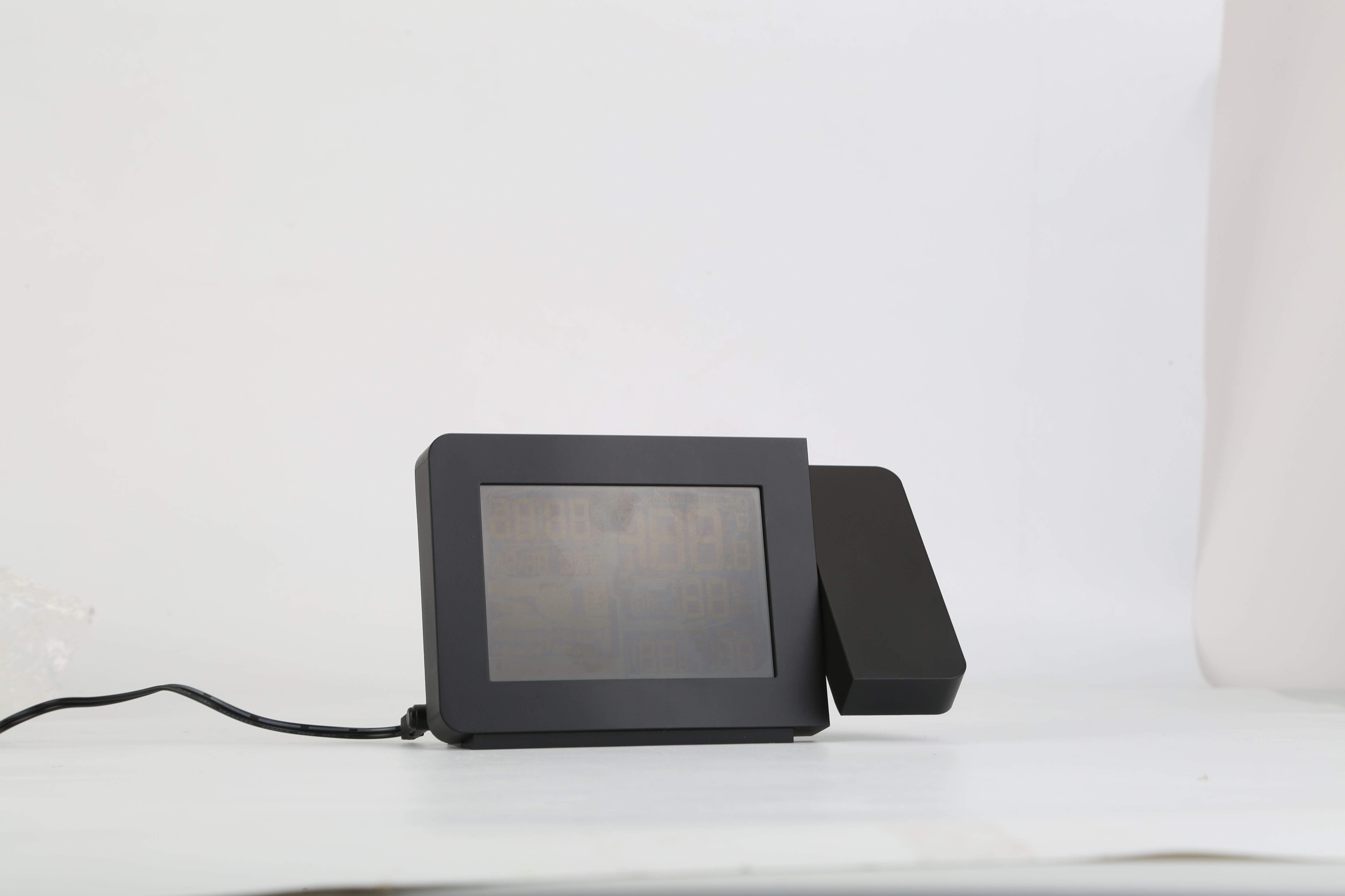 Atomic Projection Alarm Clock Radio Control Clock With WWVB Function Weather Station Dual Alarms Snooze Outdoor Wireless Temperature Humidity Sensor