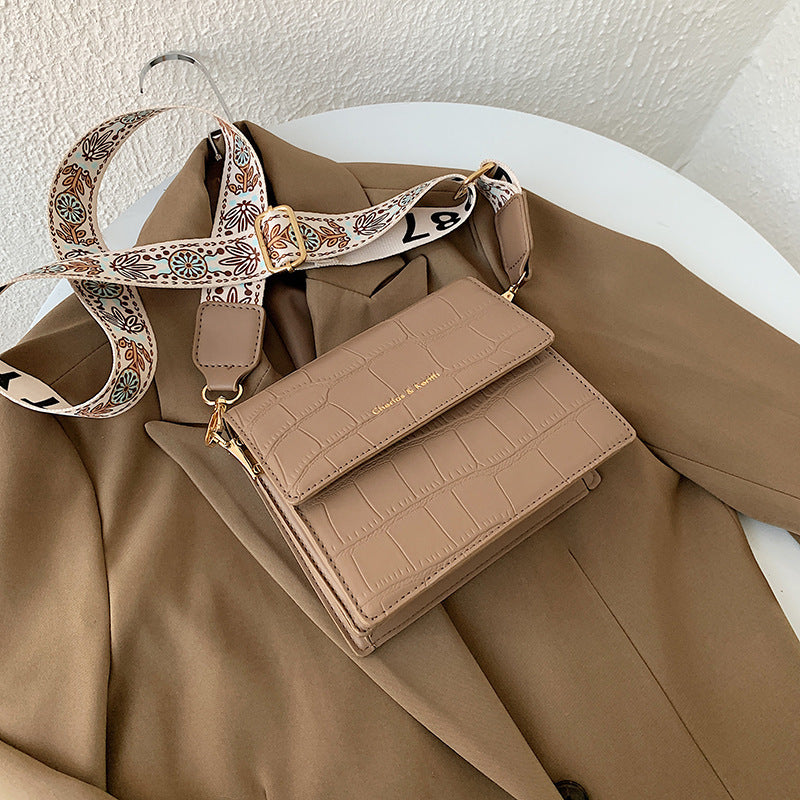 Texture Small Bag Stone Grain Small Square Bag Crossbody