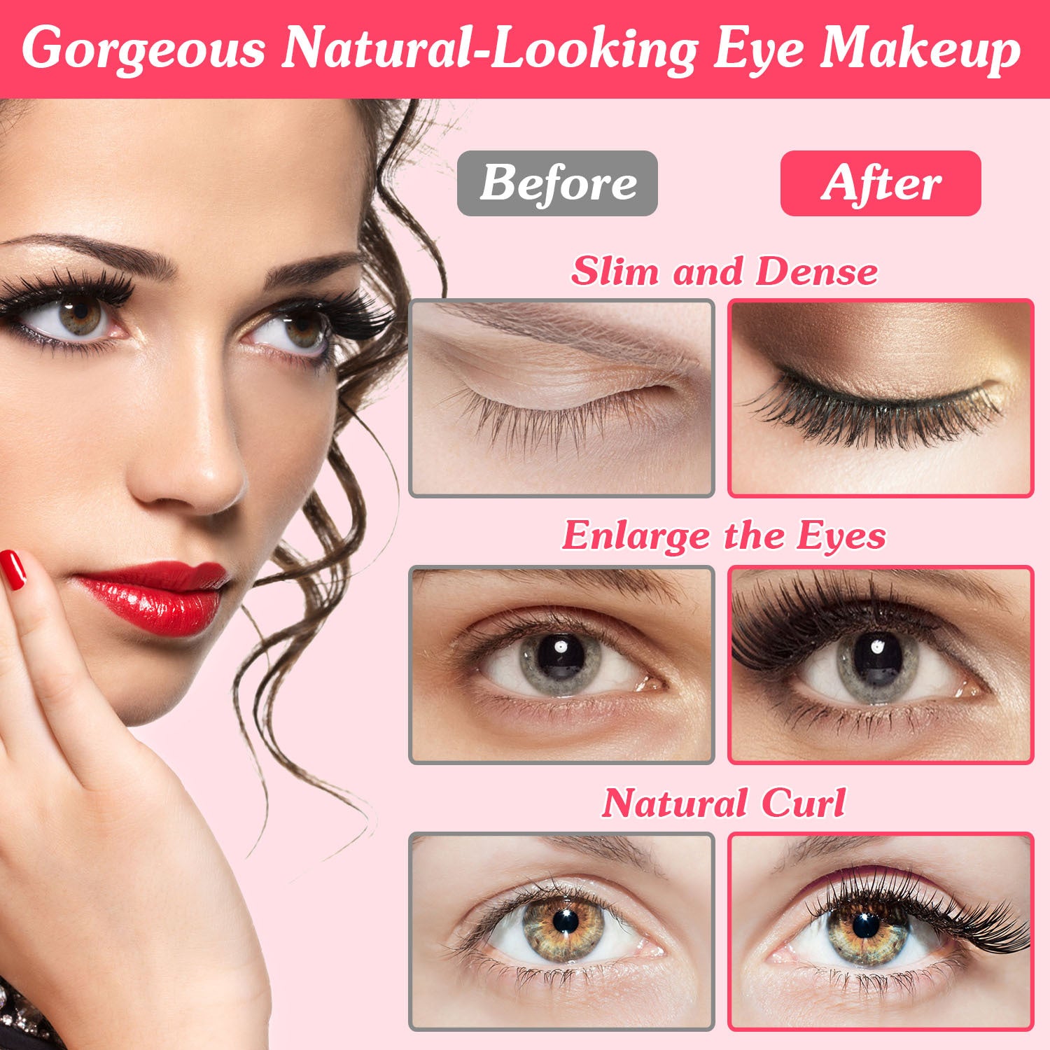 1Pc 2 In 1 Clip Comb Heated Eyelash Curler Electric Mini Lash Curler Natural Eye Lash Makeup Tool With 3 Temp Settings 15Mins Shutdown