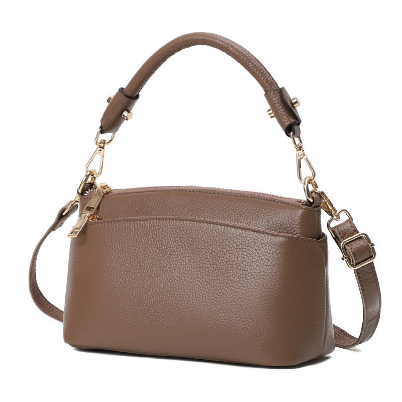 Women's Leather Fashion Handheld One Shoulder Messenger Bag