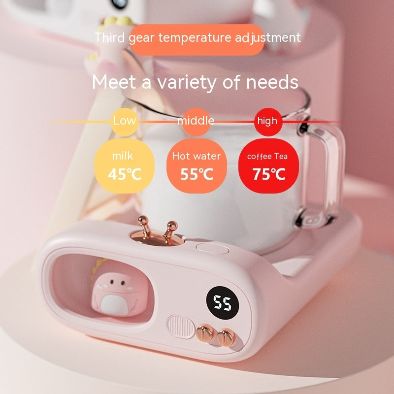 Cartoon Cup Warming Holder Night Light Warm Cup Household Constant Temperature Plastic Coaster