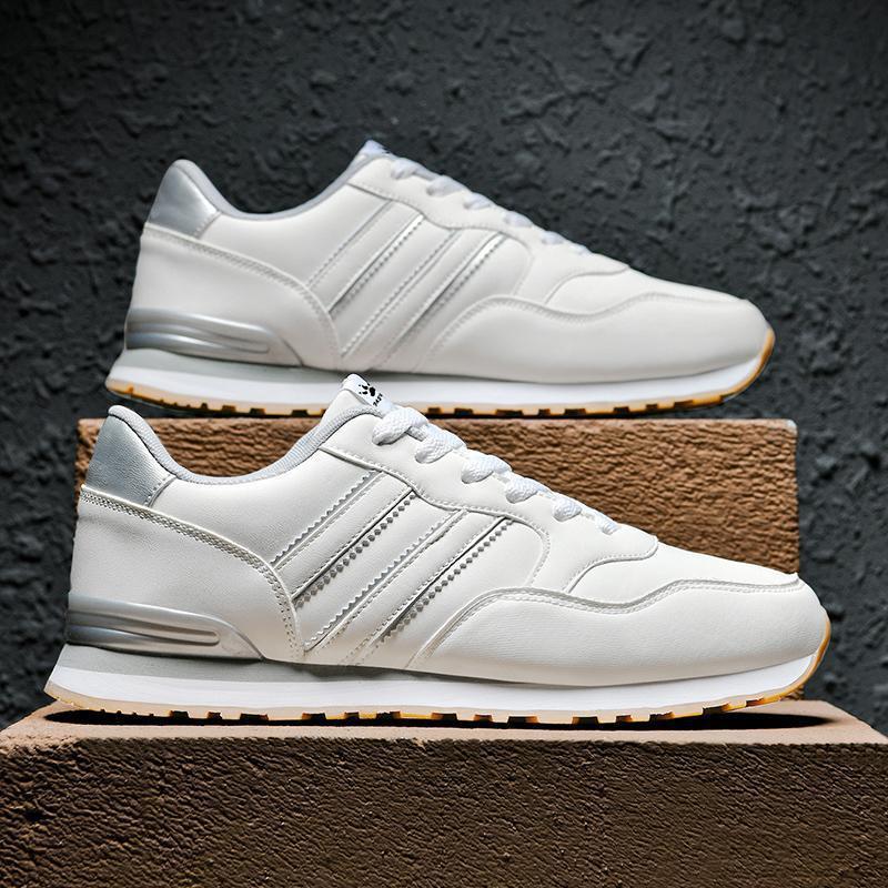 Leather Men's Casual And Lightweight Running Sports Shoes