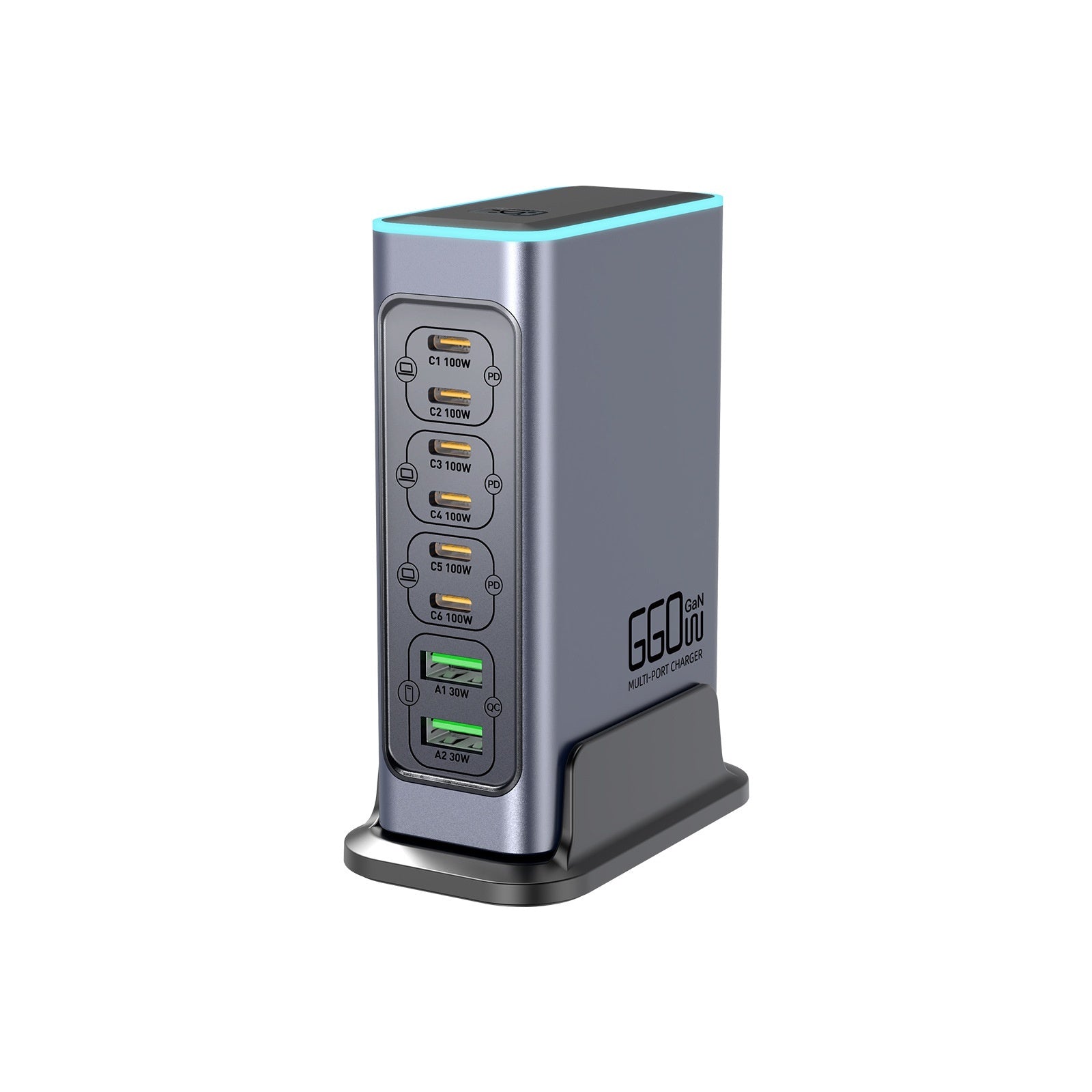 Popular High-end 660W Gallium Nitride Charger Fast Charging Head Mobile Phone Tablet Multi-port Desktop