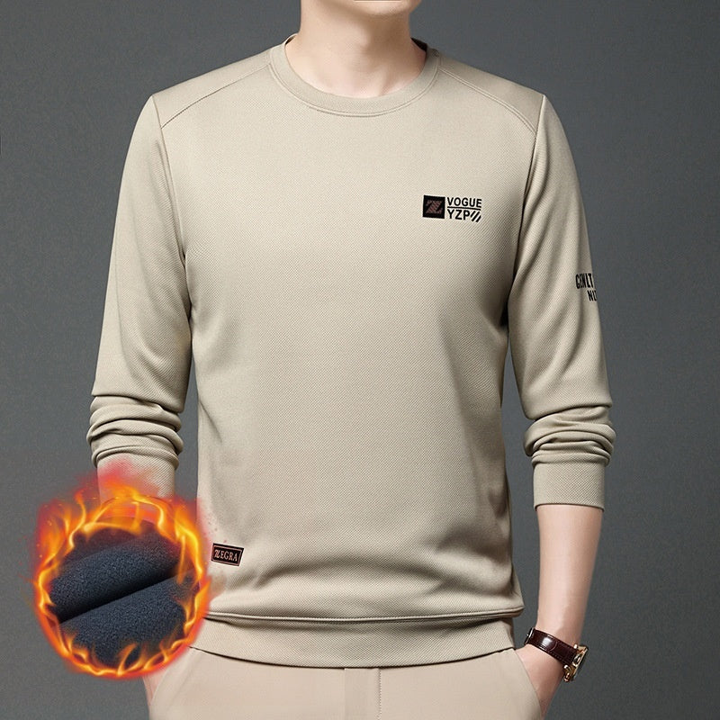Autumn And Winter New Fleece-lined Thickened Men's Sweater