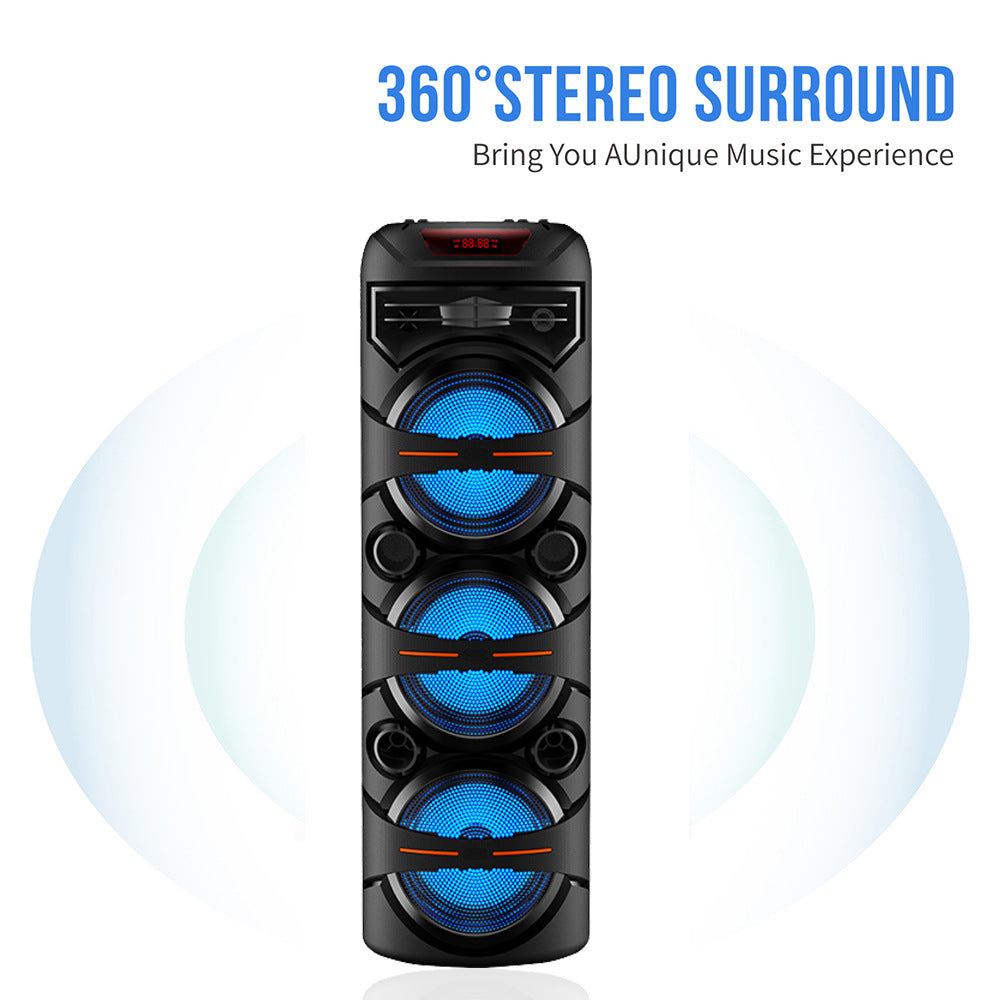 Stage Lights Bluetooth Speaker Home Wireless Microphone Portable