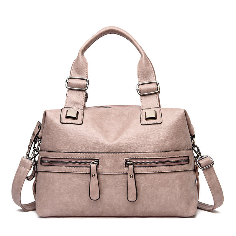 Simple Soft Leather Portable Casual One-shoulder Messenger Bag