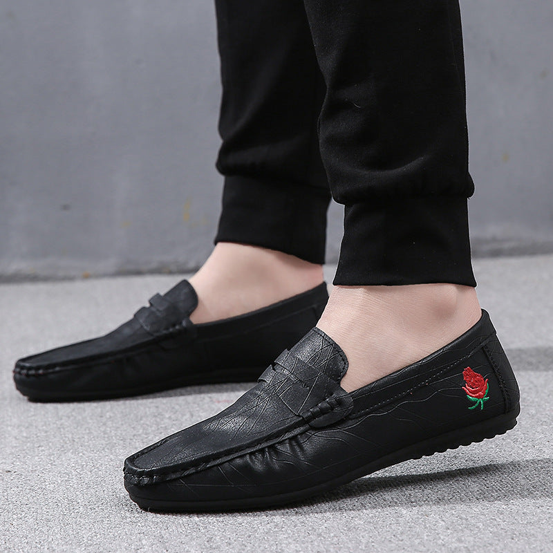 Men's leather shoes with soft soles