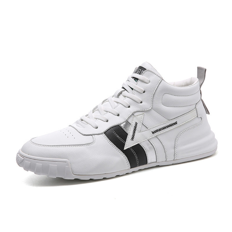 Autumn New High-top Leather-covered Shoes