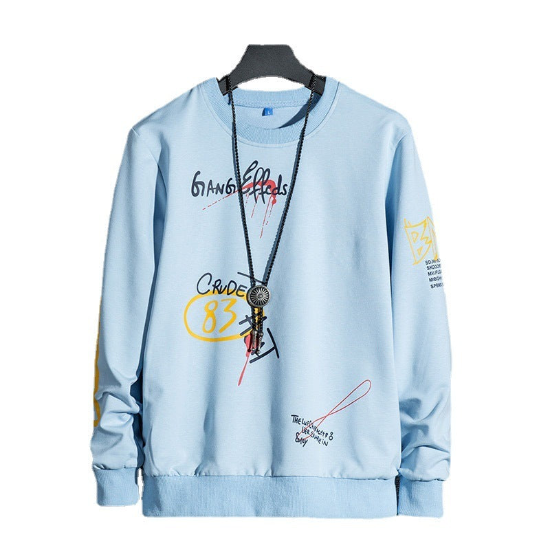 Men's Sweatshirt Crew Neck Youth Student Long Sleeve T-shirt