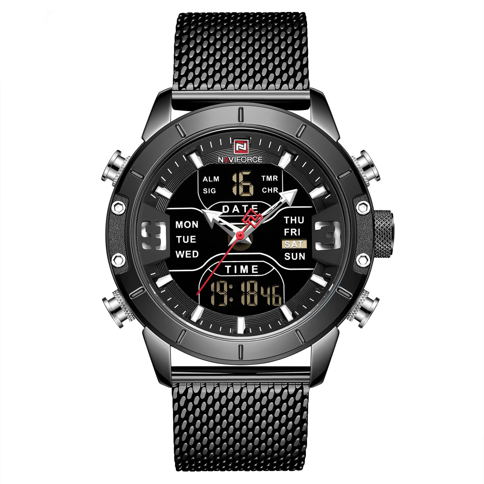 Double Display Men's Multi-function Waterproof Sports Watch