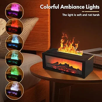 New Flame Aromatherapy Machine Colorful Flame Humidifier 3D Flame Fireplace Machine