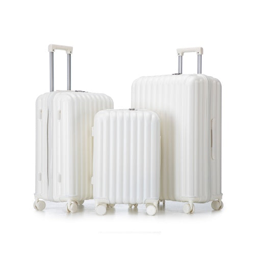 ABS Spinner Wheel Luggage  Carry On Suitcase  With Cup Holder  USB Port  Phone Holder 20  24   28