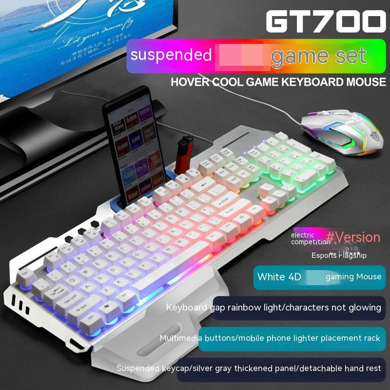 Metal Panel Backlit Keyboard Mouse Sleeve Assembly