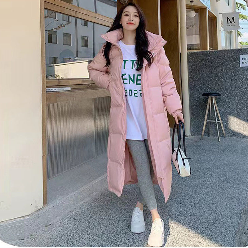 Men And Women Couple Extended Over-the-knee Winter Thickened White Duck Down Coat