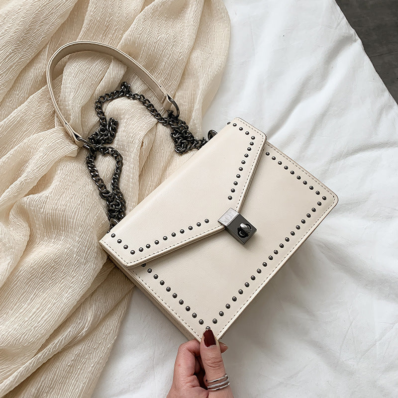 Rivet chain small square bag