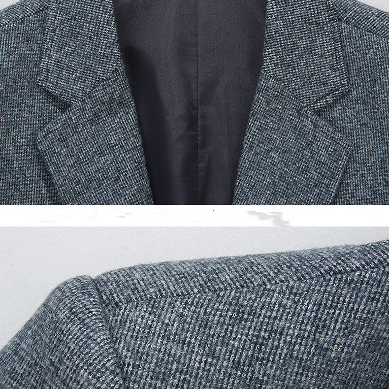 Men's Knitting Suit Casual Nylon Coat