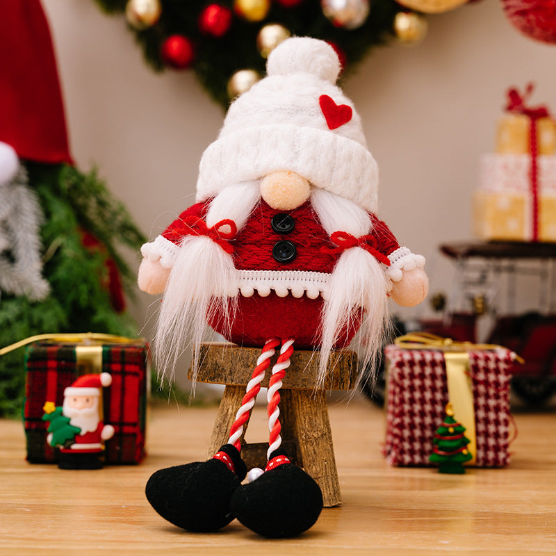 Faceless Doll Hanging Leg Ornaments Christmas Love