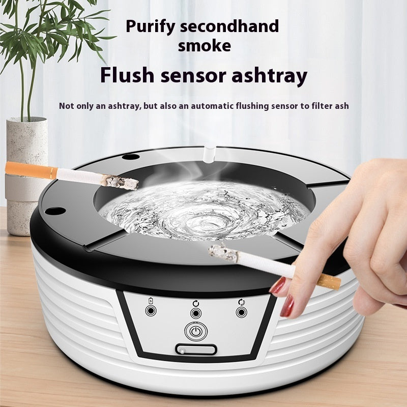 Fashion Circulating Water Filter Prevent Fly Ash Smart Ashtray