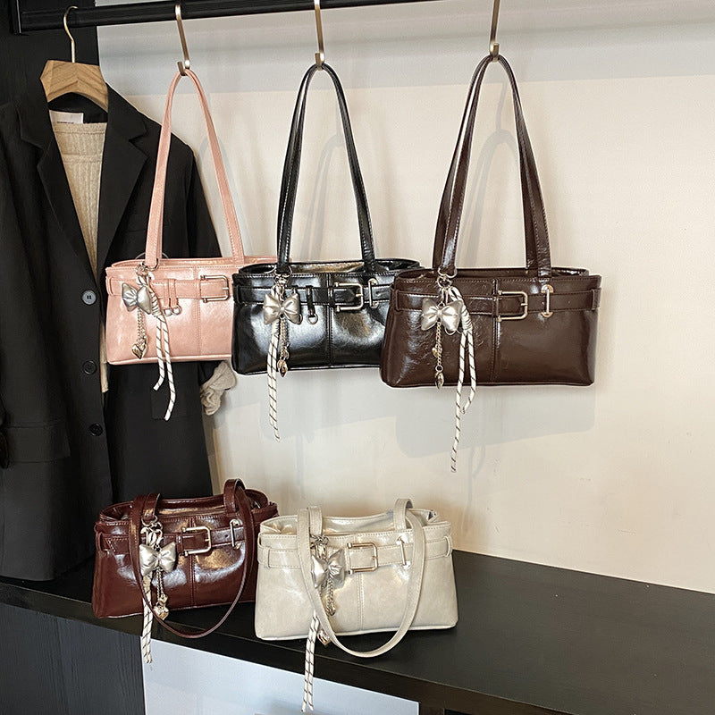 Commuter Texture Underarm Shoulder Handbag