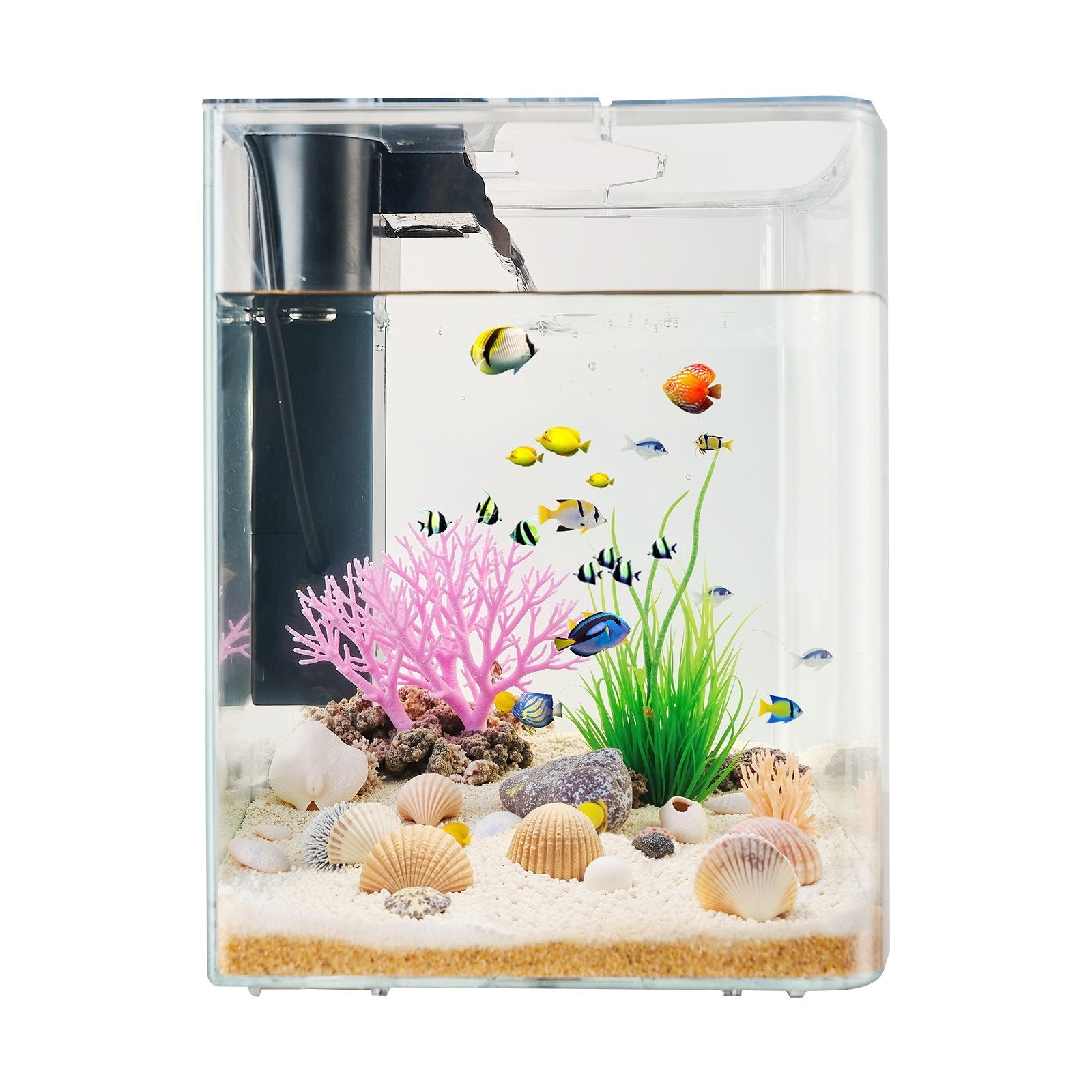 2 Gallon Fish Tank Aquarium Smart Arch Clear GPPS 3 Color Self Cleaning