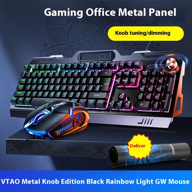 Silver Eagle V2G5 Mechanical Feeling Metal Keyboard Mouse Headset Three-piece Suit
