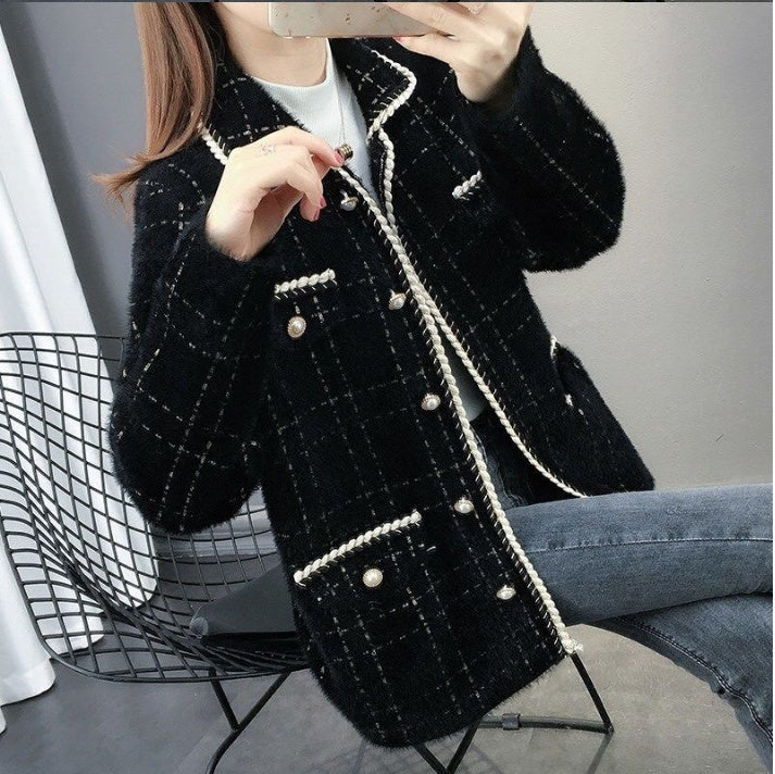 Women's Short Knitted Cardigan Small Fragrance Coat