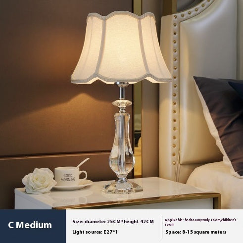 Fashionable Crystal Dimming Remote Control Desk Lamp Lighting