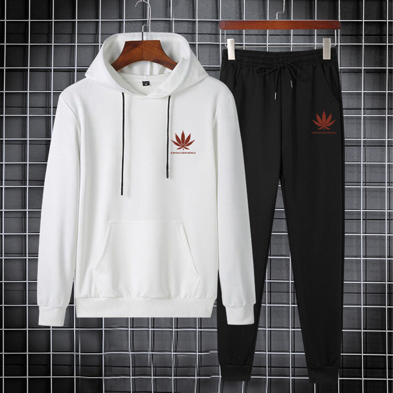 Two-piece Fashion All-match Spring And Autumn Long-sleeved Printed Sweater Suit