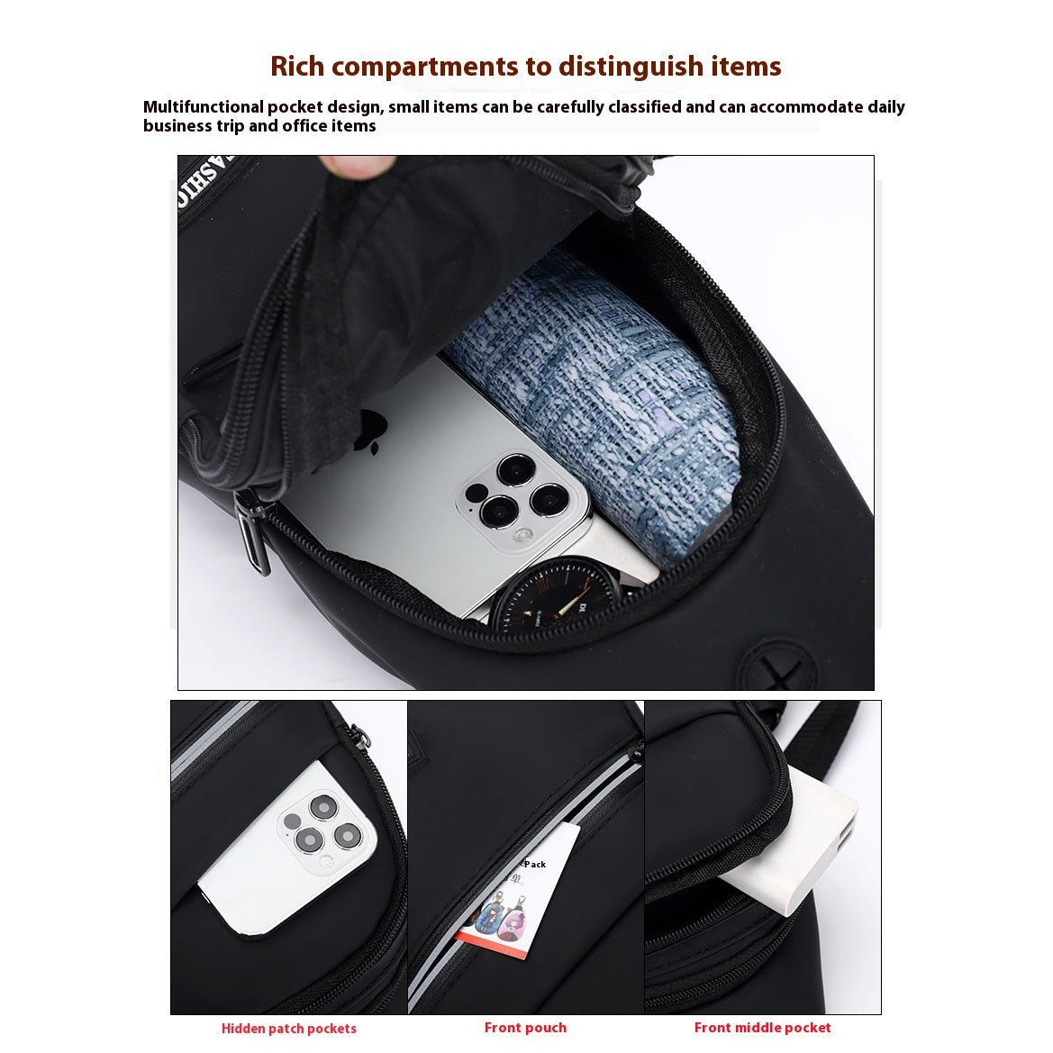 Men's Business Biking Mountain Climbing Crossbody Bag