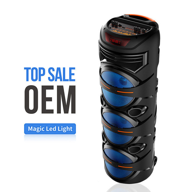 Stage Lights Bluetooth Speaker Home Wireless Microphone Portable
