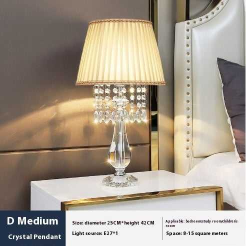 Fashionable Crystal Dimming Remote Control Desk Lamp Lighting
