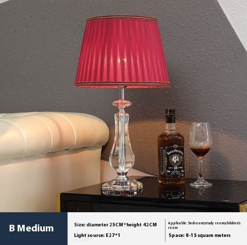 Fashionable Crystal Dimming Remote Control Desk Lamp Lighting