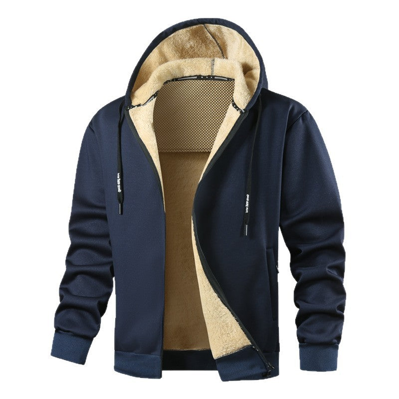 Men's Hooded Sweatshirt Casual Sports Winter Fleece-lined Thickened