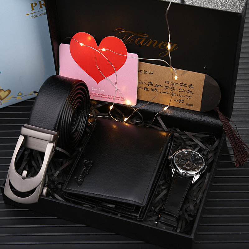 Men's belt wallet set