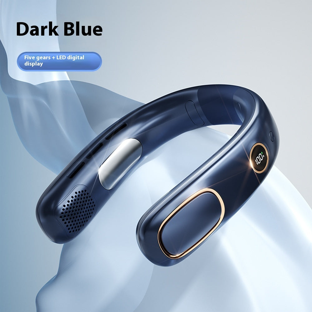 USB Charging Non-leaf Ice Compress Lazy Outdoor Portable Halter Little Fan