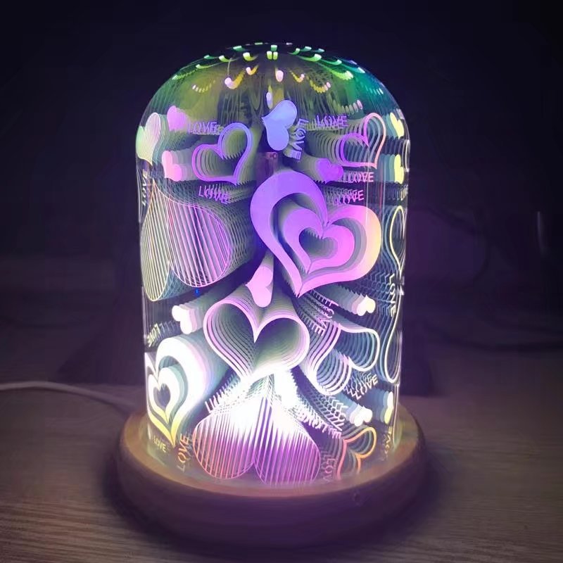 Christmas 3D glass magic lamp