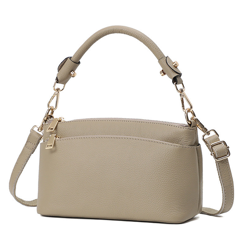 Women's Leather Fashion Handheld One Shoulder Messenger Bag