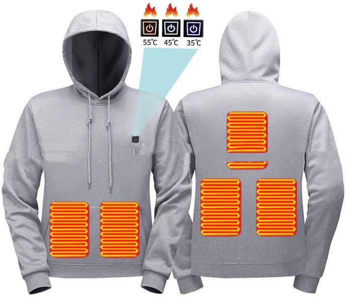 Hooded Heating Sweater Men's Outdoor Stretch Casual